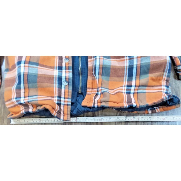 Legendary Whitetails Hooded Flannel Shirt Jacket Mens Medium Plaid Quilted - Picture 7 of 14